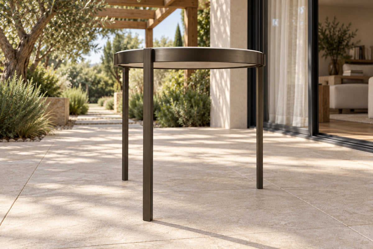 Amalfi Coffee Table, 40 cm, low near-side-profile lifestyle view