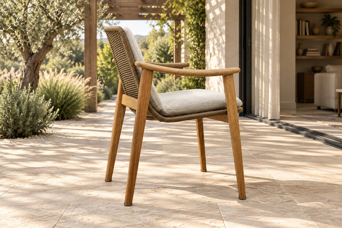 Estoril Dining Chair, low near-side-profile lifestyle view