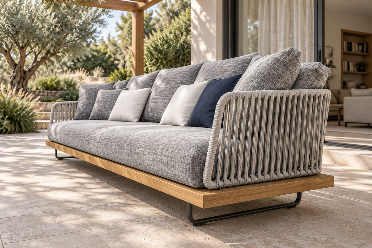Portofino Sofa, 166 cm, low near-side-profile lifestyle view