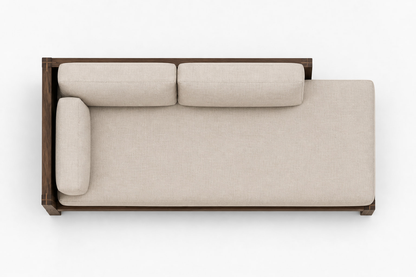 Bixby Chaise — overhead view
