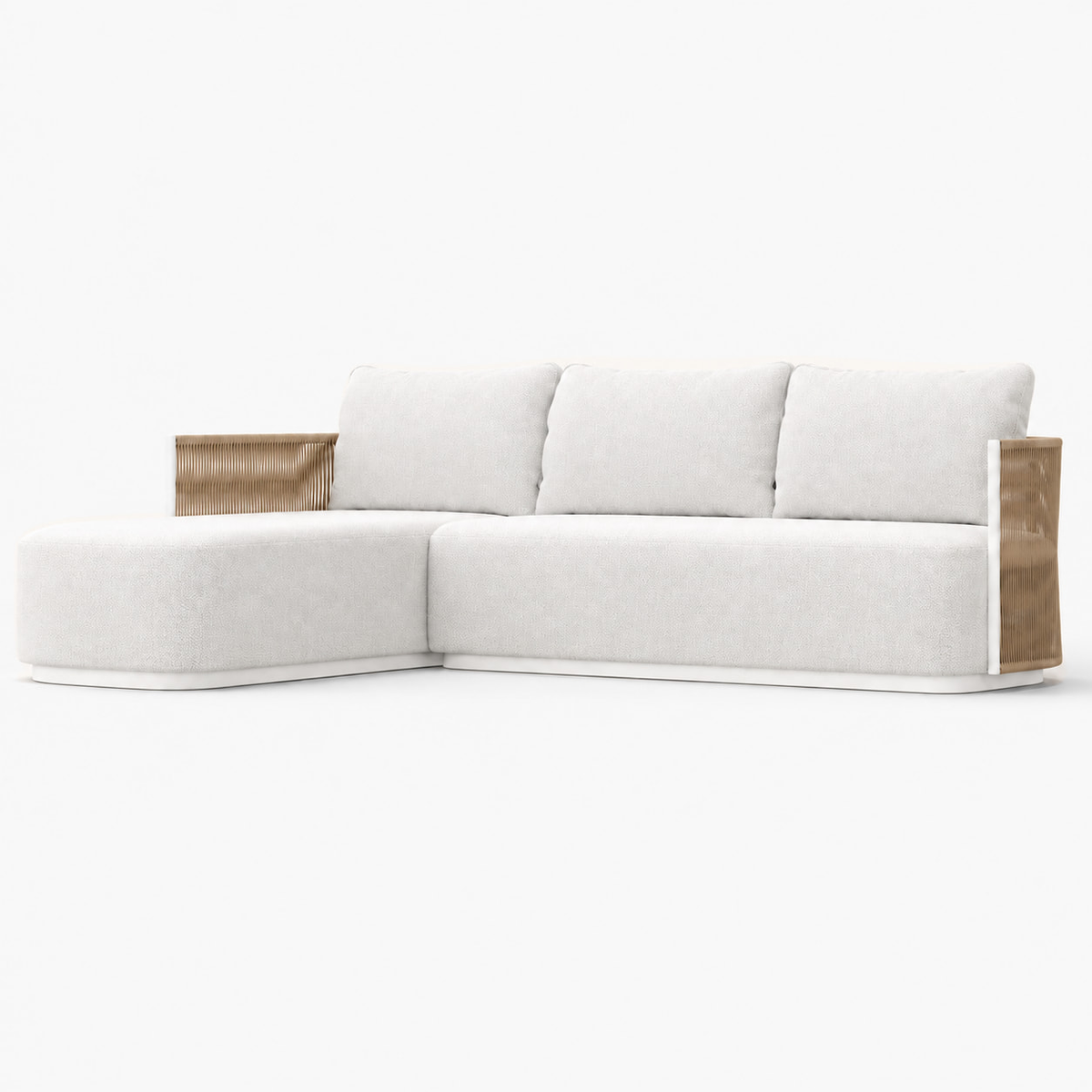 Ripple Chaise Sectional in Aluminium, supplier-matched studio view