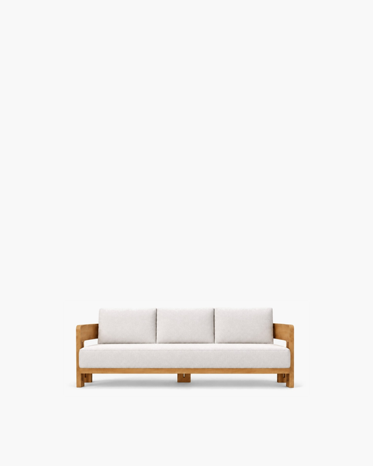 Serein Sofa in Teak, supplier-matched studio view