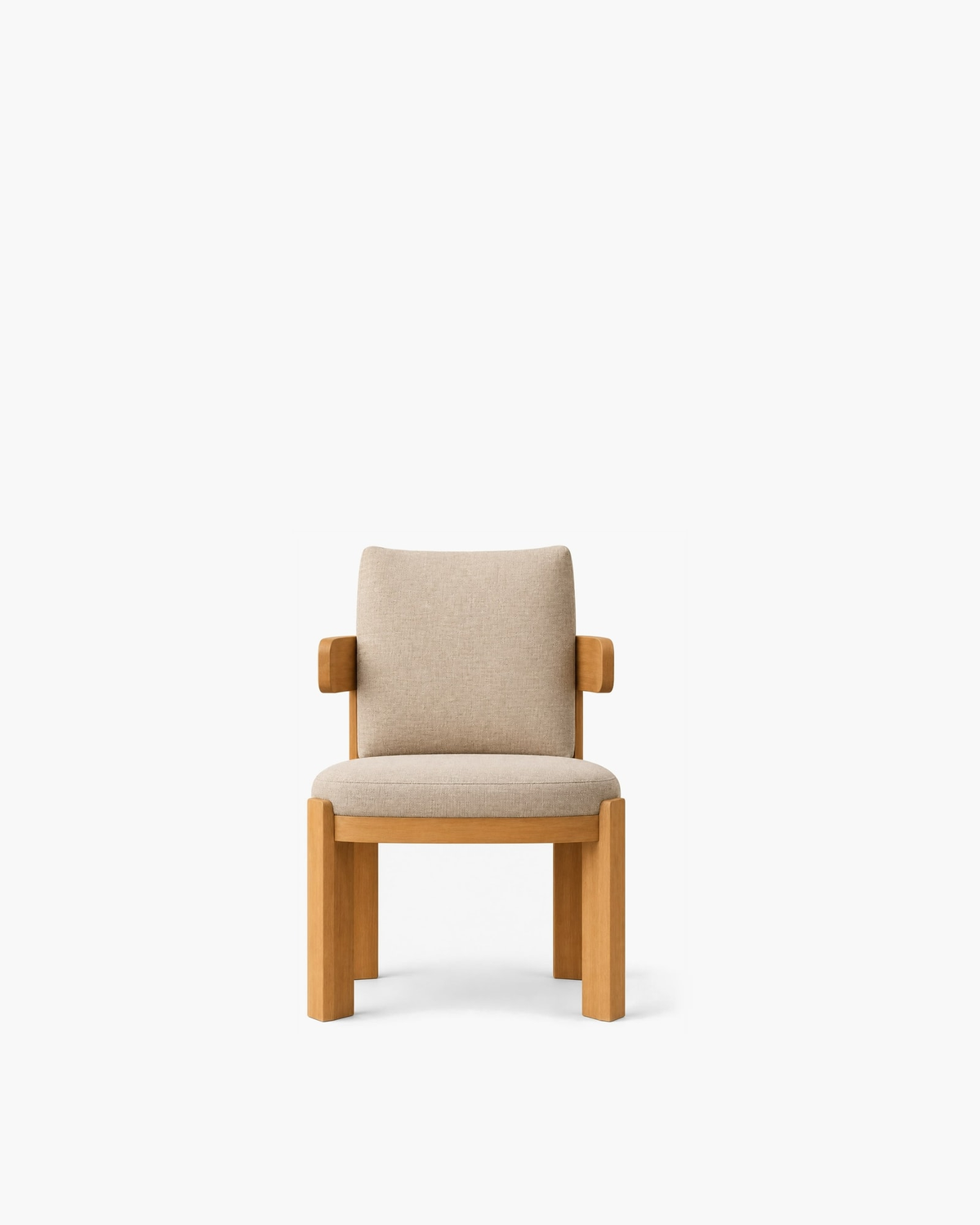 Serein Dining Chair in Teak, supplier-matched studio view