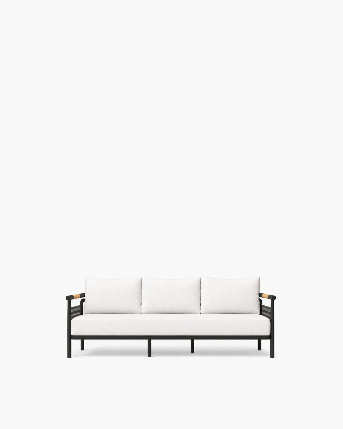Zenia Sofa in Aluminium, supplier-matched studio view