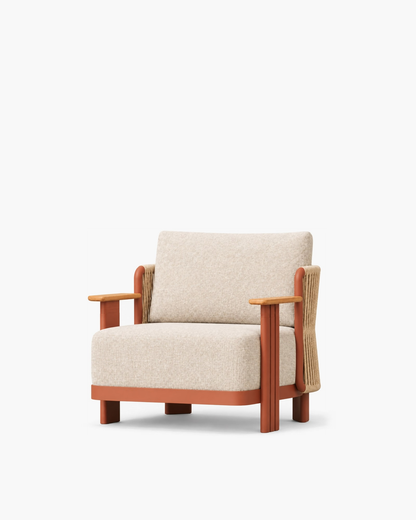Aria Lounge Chair in Aluminium, supplier-matched studio view
