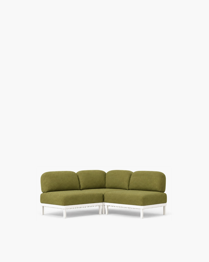 Luna Modular Corner Sofa in Aluminium, supplier-matched studio view