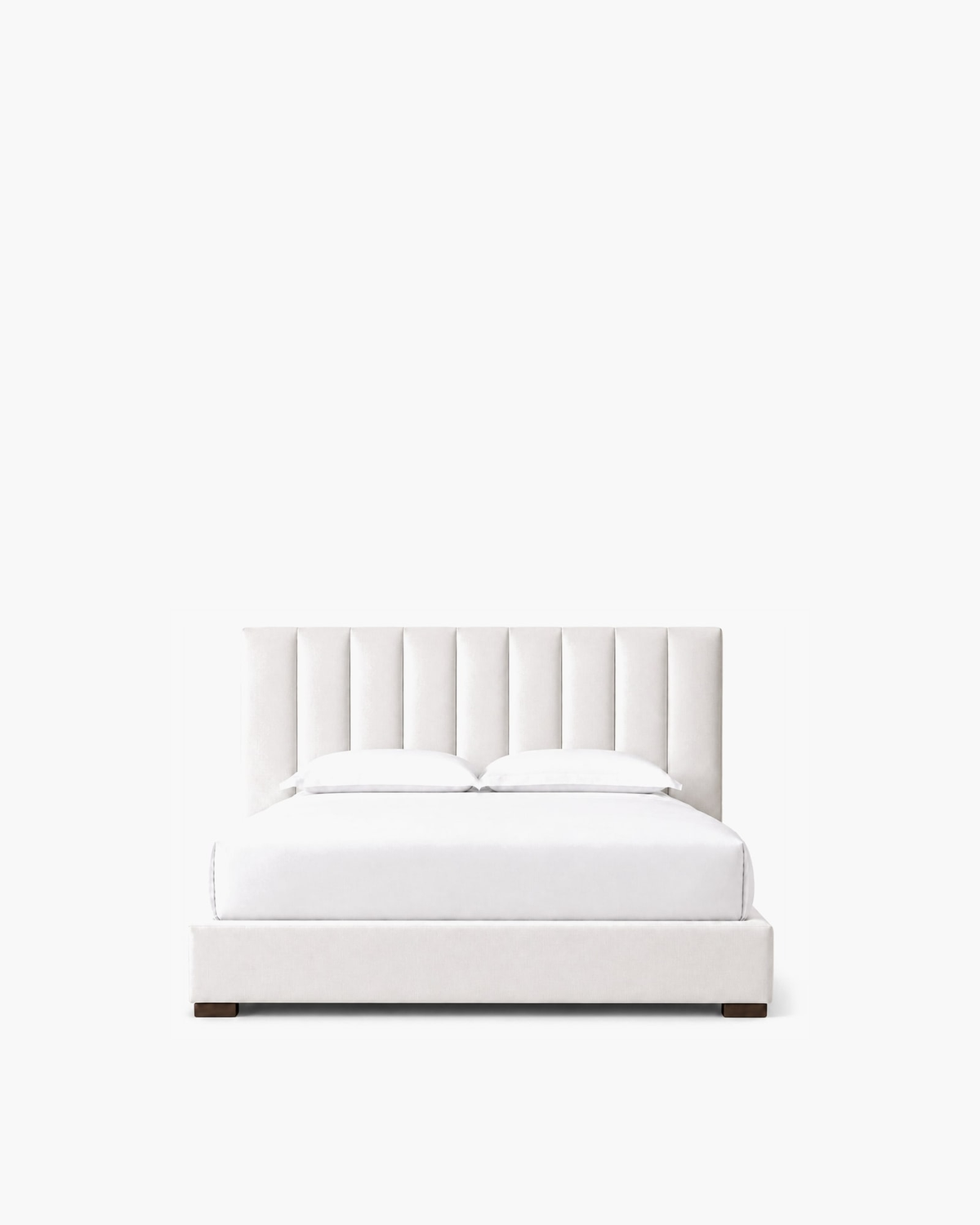Modena Fabric Vertical Channel Panel Platform Bed, supplier-matched studio view
