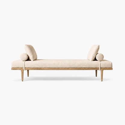 Gael Oak Fabric Panel Daybed, supplier-matched studio view