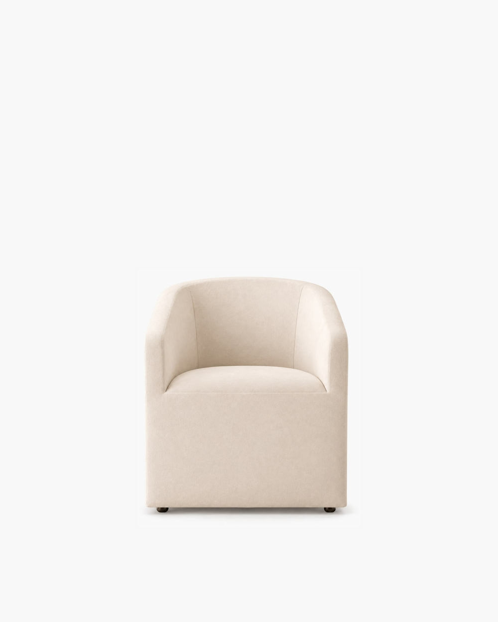 Ellison Barrelback Slope Arm Fabric Dining Armchair