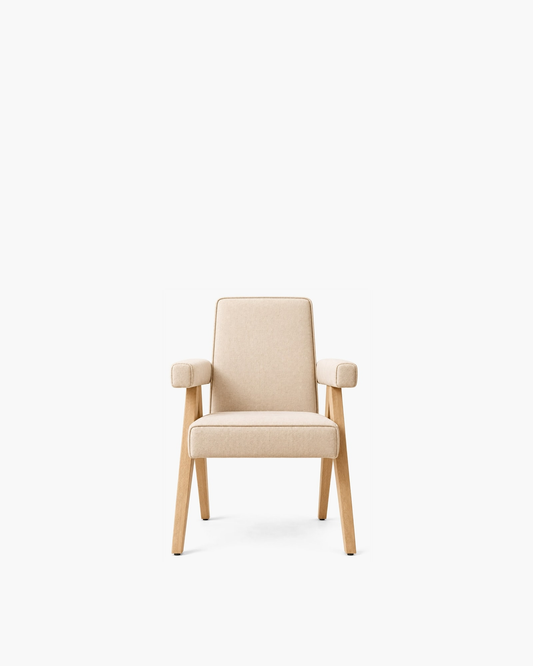 Jakob Fabric Dining Armchair, supplier-matched studio view