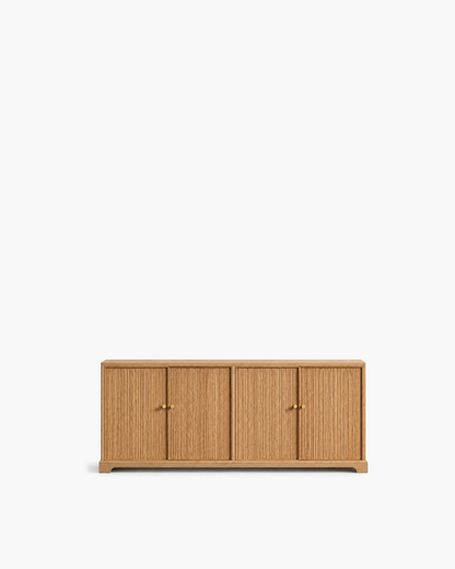 Genevieve Reeded 4-Door Sideboard, supplier-matched studio view