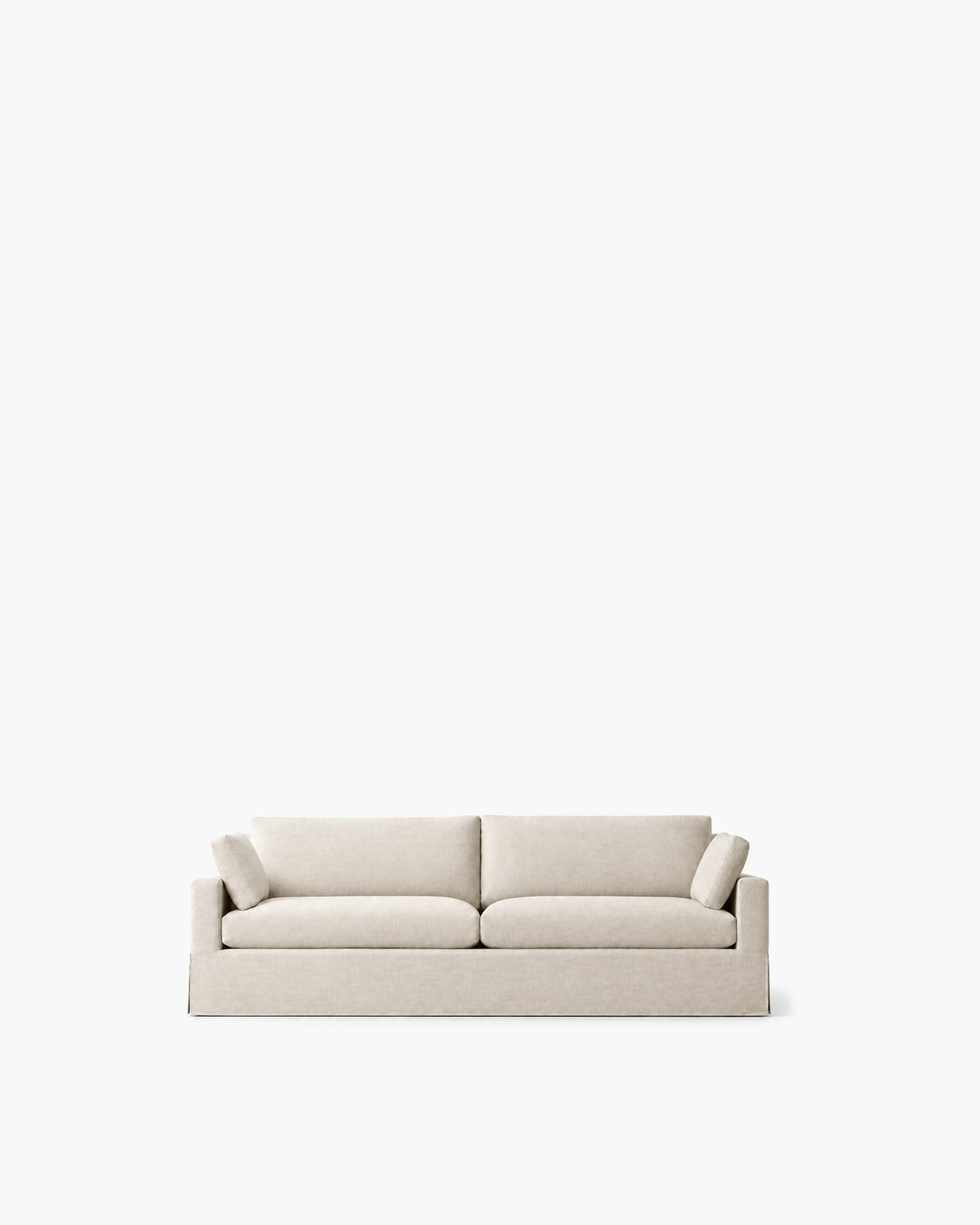 Belgian Slipcovered Track Arm Sofa, supplier-matched studio view