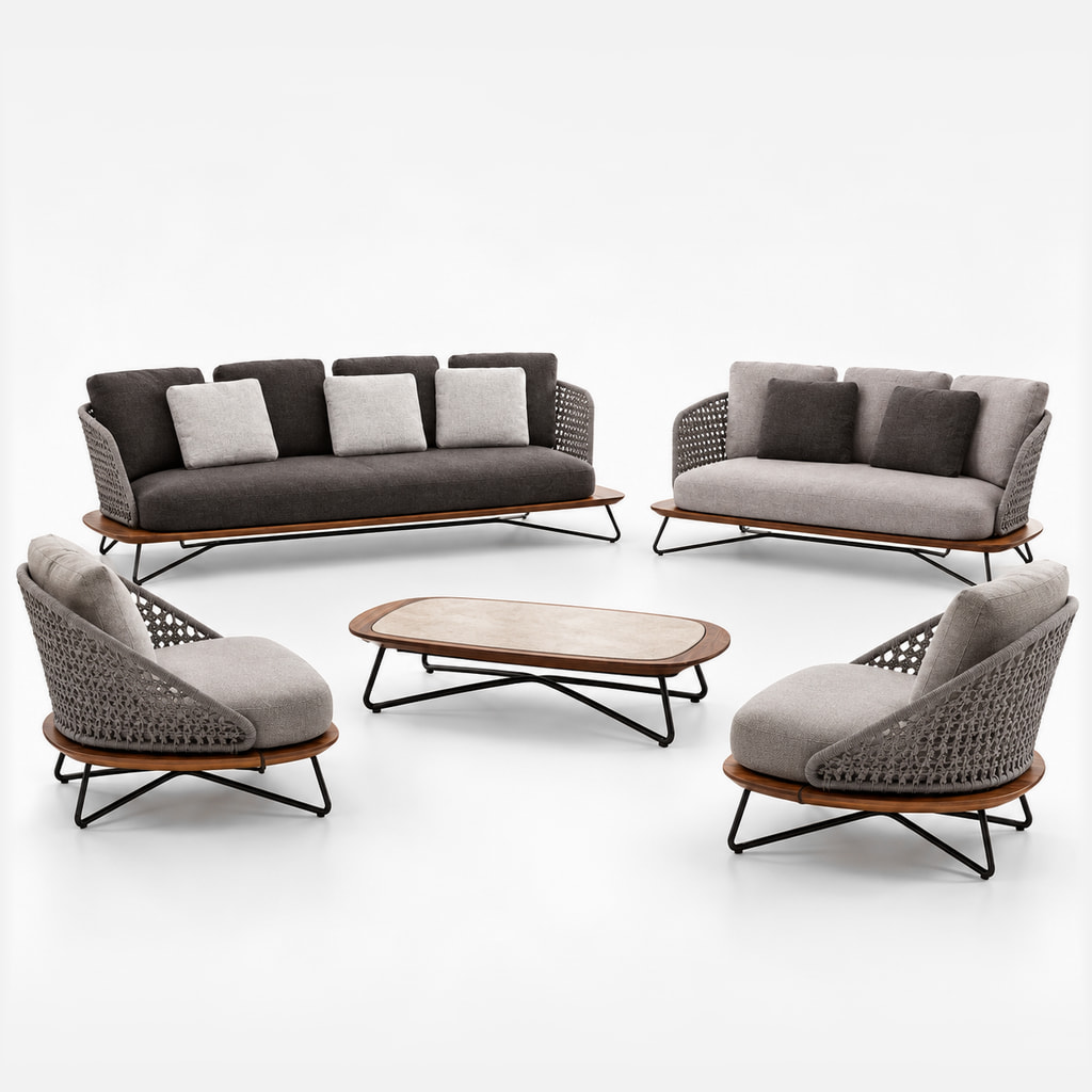 Professional studio view: Positano Outdoor Sofa Set