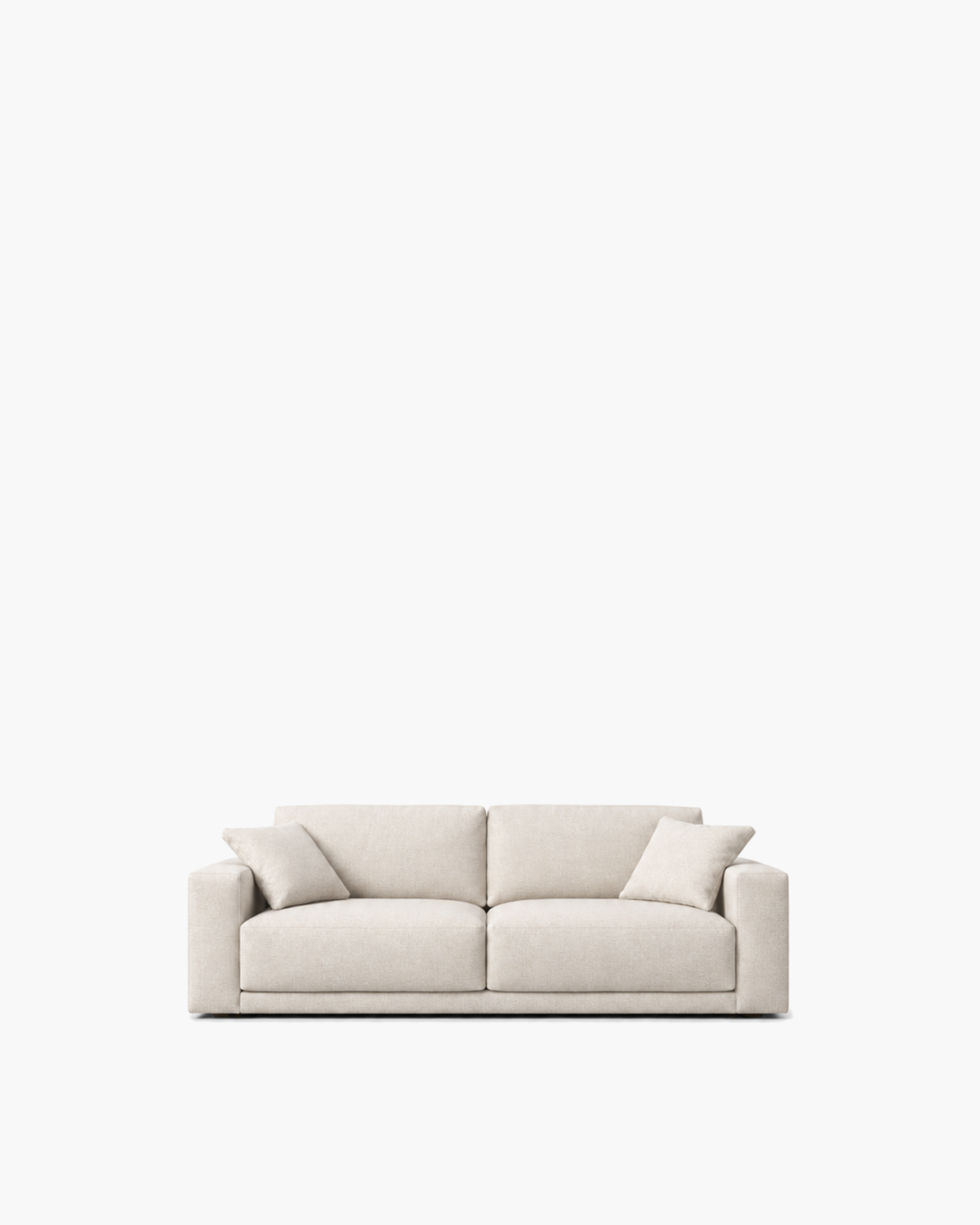 Bella Sofa in Bone Fabric — studio view