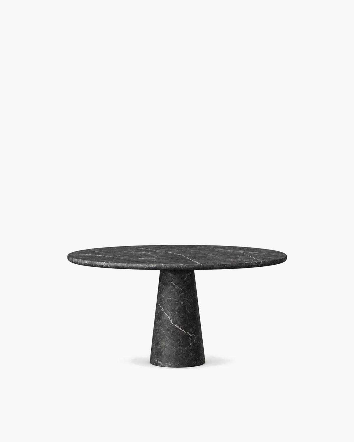Cellini Round Dining Table in Near-Black Marble — studio view