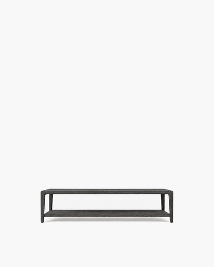 Gael Oak Coffee Table in Charcoal — studio view