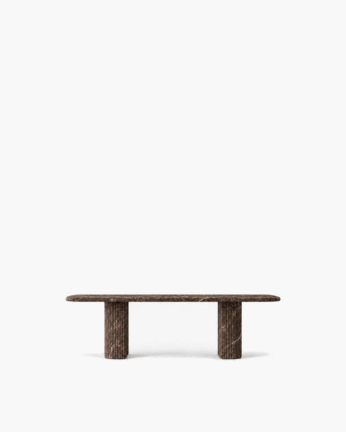 Mulholland Rectangular Dining Table in Emperador — studio view