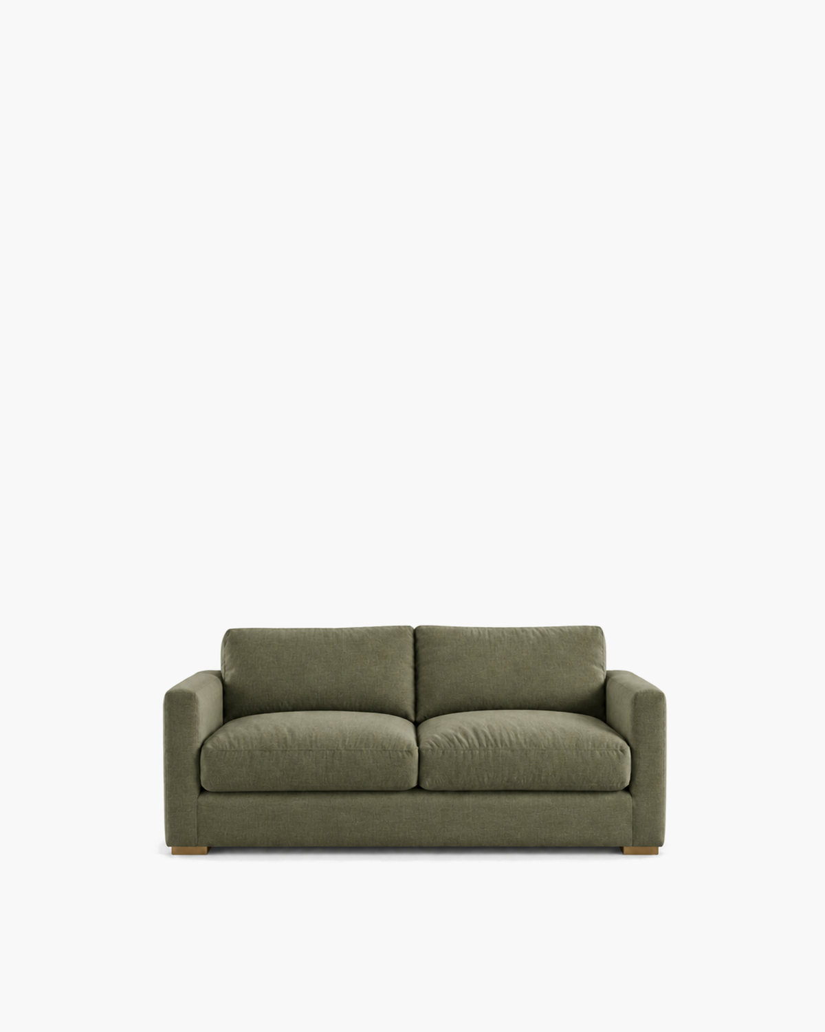 Presidio Loveseat in Olive — studio view