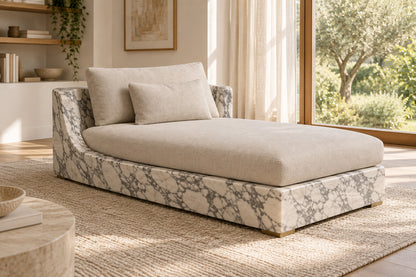 Alta Chaise, front-right three-quarter lifestyle view