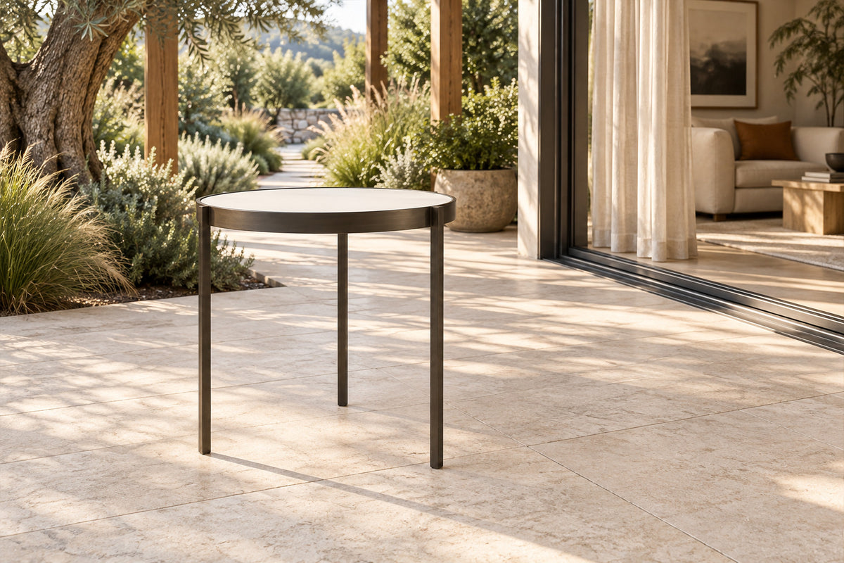 Amalfi Coffee Table, 40 cm, front-right three-quarter lifestyle view