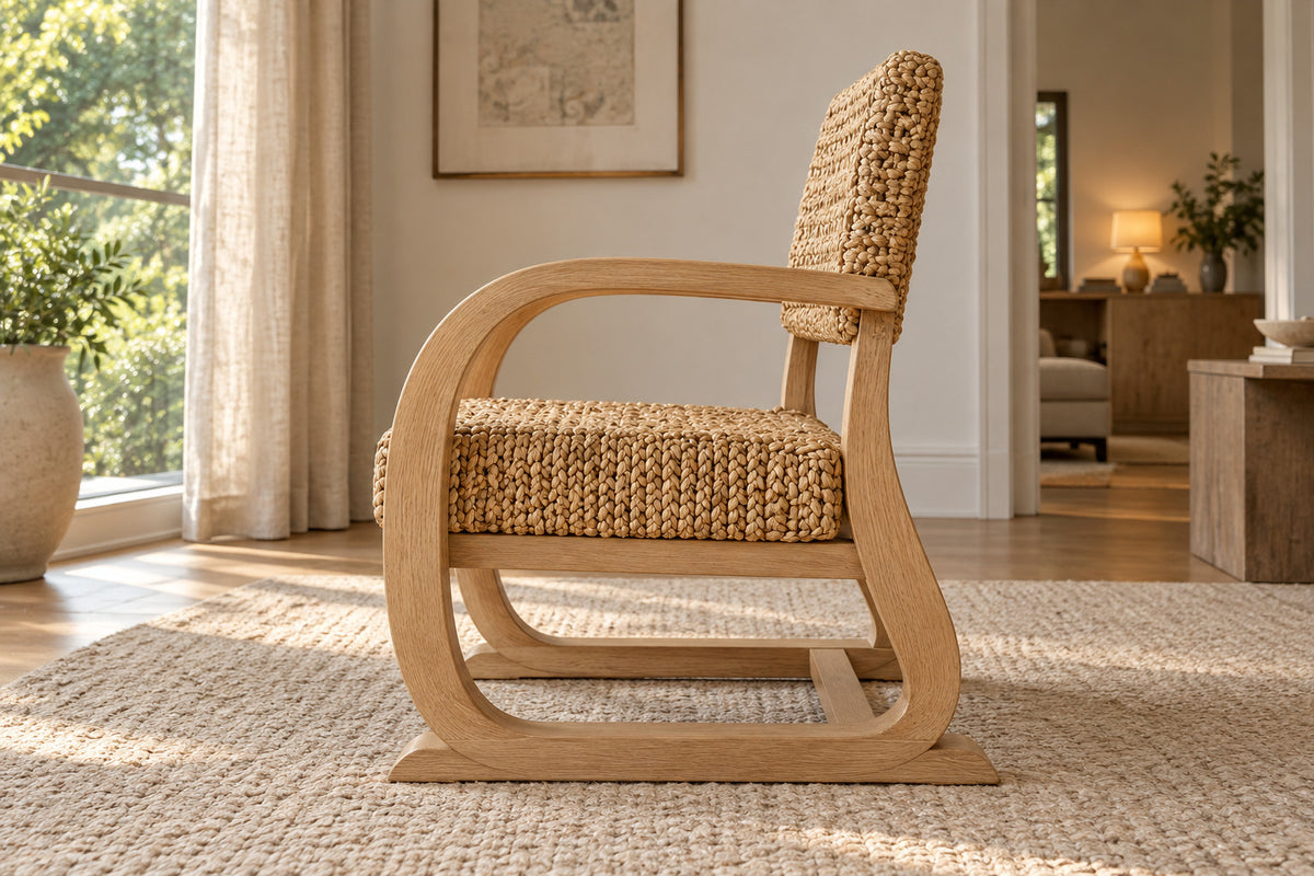 Bali Chair, low near-side-profile lifestyle view
