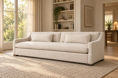 Belgian Classic Slope Arm Sofa, front-right three-quarter lifestyle view
