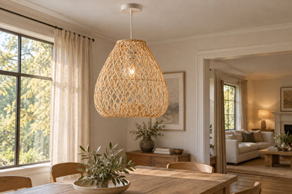 Cannella Pendant, Bell, front-right three-quarter lifestyle view
