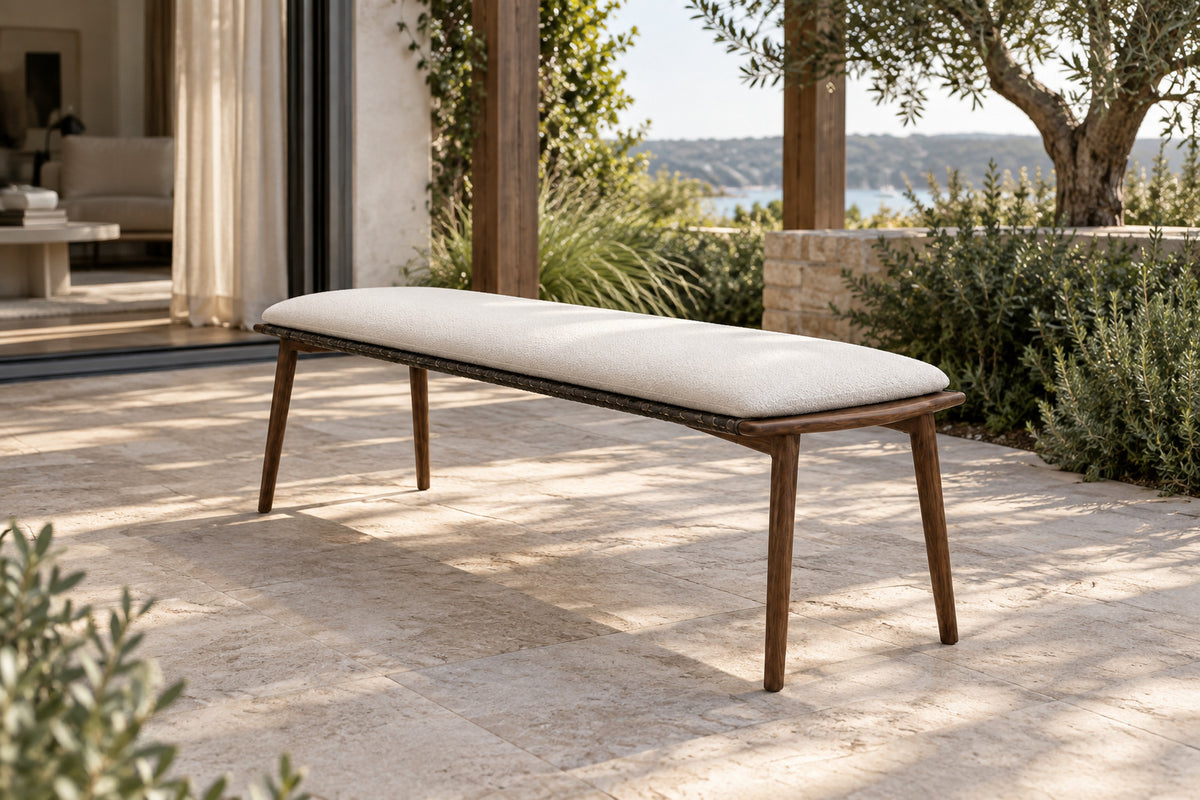Estoril Settee, front-right three-quarter lifestyle view