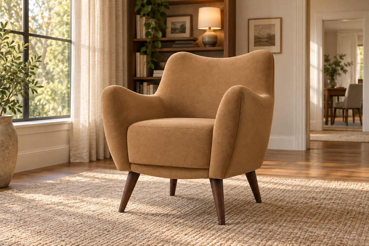 Florent Chair, front-right three-quarter lifestyle view