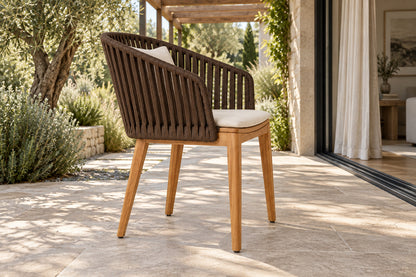 Lecce Dining Chair, low near-side-profile lifestyle view
