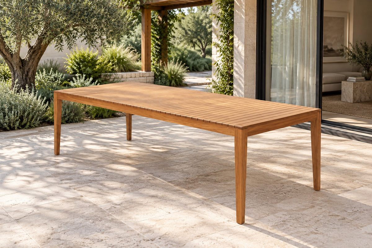 Lecce Dining Table, 280 cm, front-right three-quarter lifestyle view
