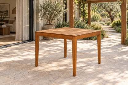 Lecce Dining Table, Square, front-right three-quarter lifestyle view