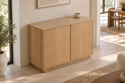 Ligné Double-Door Sideboard, elevated front-left diagonal lifestyle view