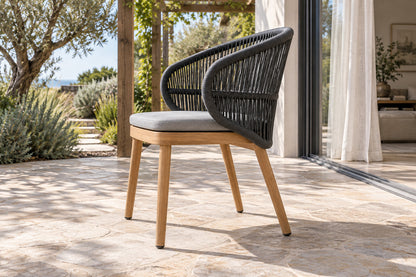 Menorca Dining Chair, low near-side-profile lifestyle view
