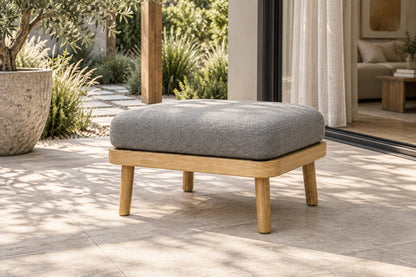 Menorca Ottoman, front-right three-quarter lifestyle view