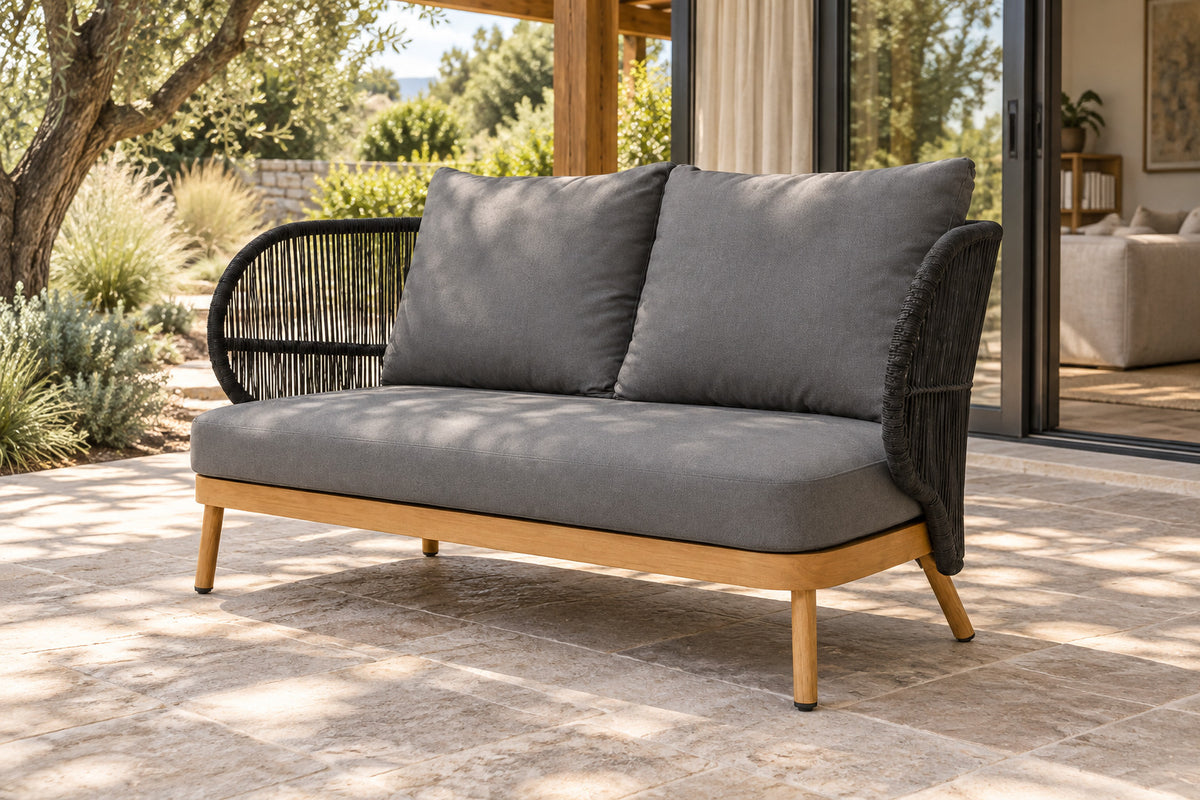 Menorca Two-Seat Sofa, front-right three-quarter lifestyle view