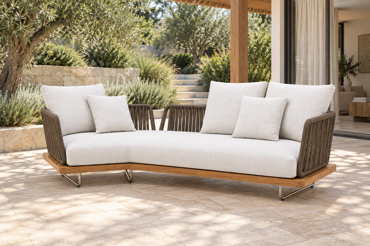 Portofino Corner Sectional, front-right three-quarter lifestyle view