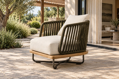 Portofino Lounge Chair, front-right three-quarter lifestyle view
