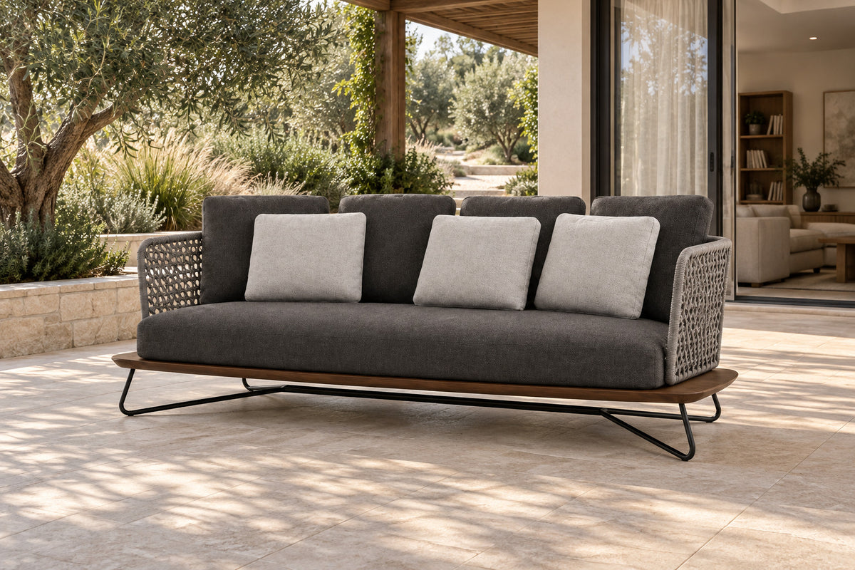Positano Sofa, front-right three-quarter lifestyle view