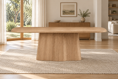 Lifestyle view: Kyoto Rectangular Dining Table in a sunlit dining room