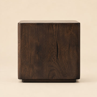 Oslo Plinth Square Side Table — side profile, studio