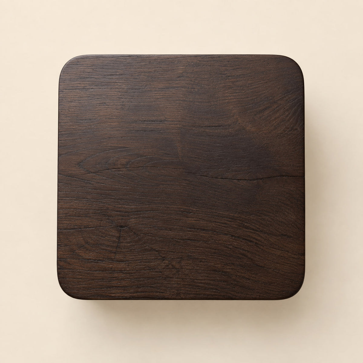 Oslo Plinth Square Side Table — overhead view, studio