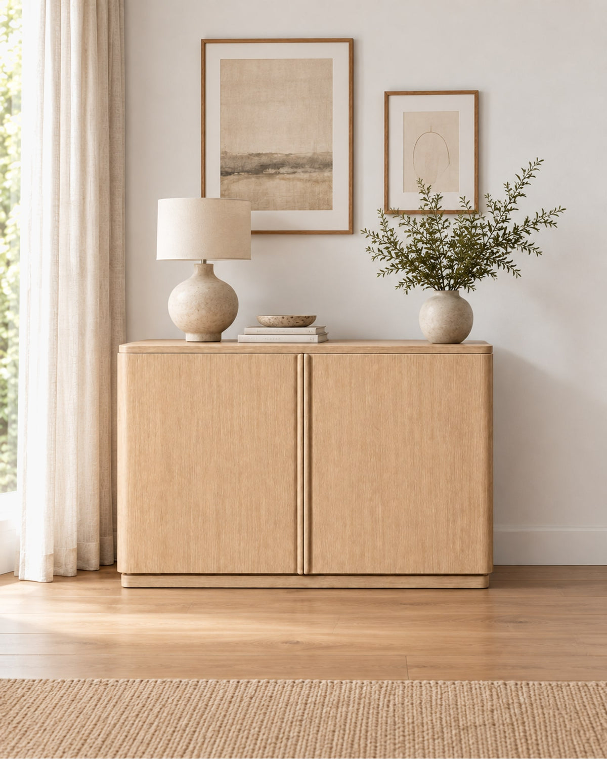 Ligné Double-Door Sideboard in a styled setting