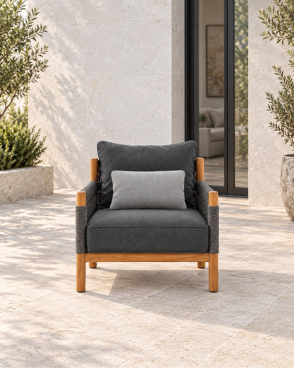 Ithaca Lounge Chair in a styled setting