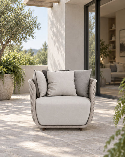 Santorini Lounge Chair in a styled setting