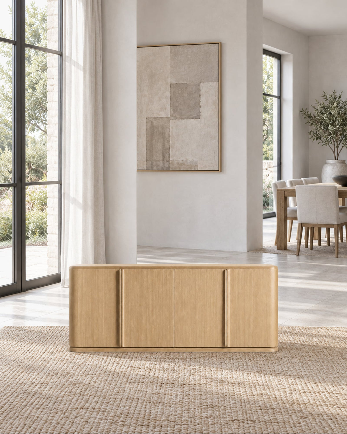 Ligné 4-Door Sideboard in a styled setting