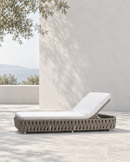Linosa Sun Lounger in a styled setting