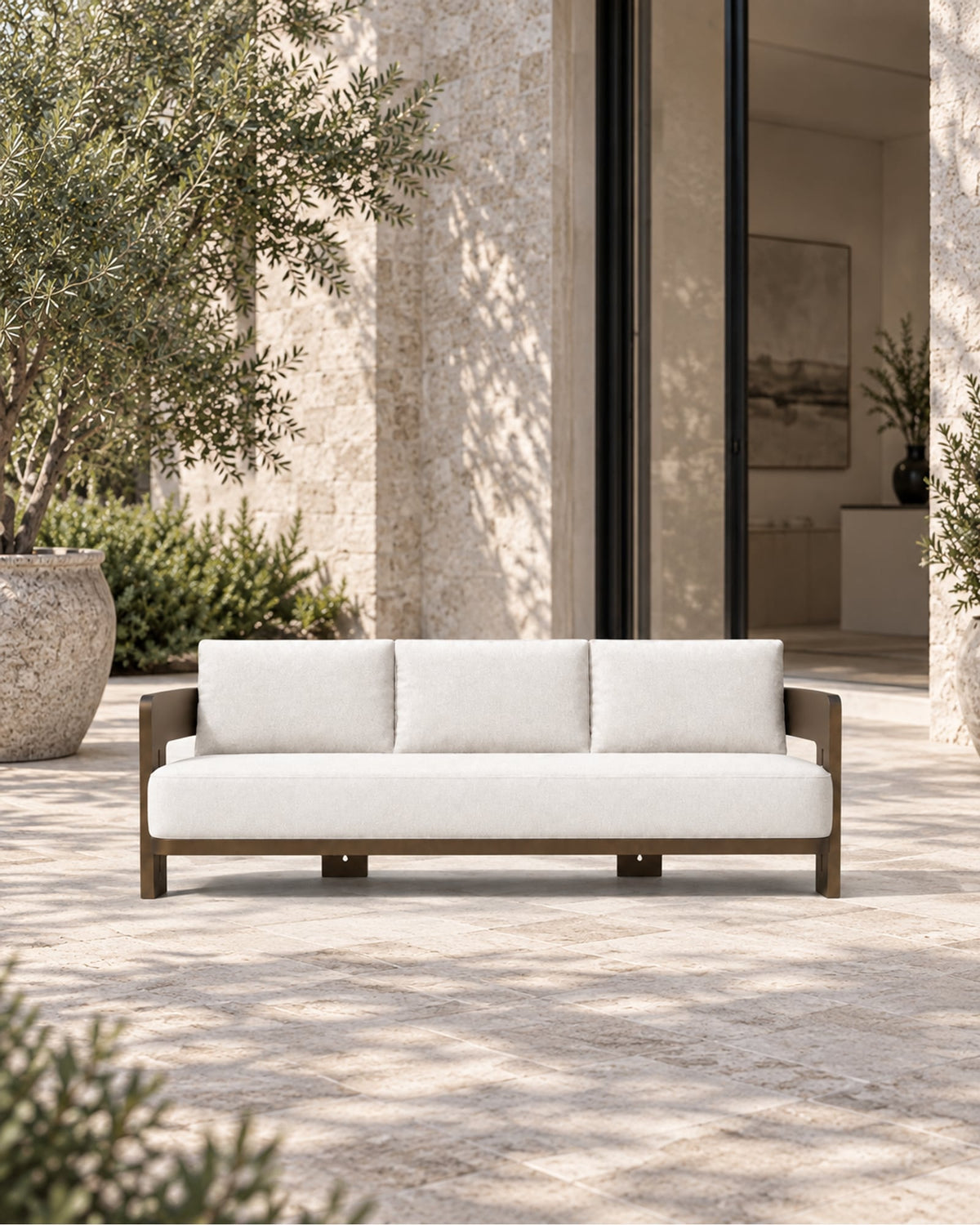 Serein Sofa in Aluminium in a styled setting