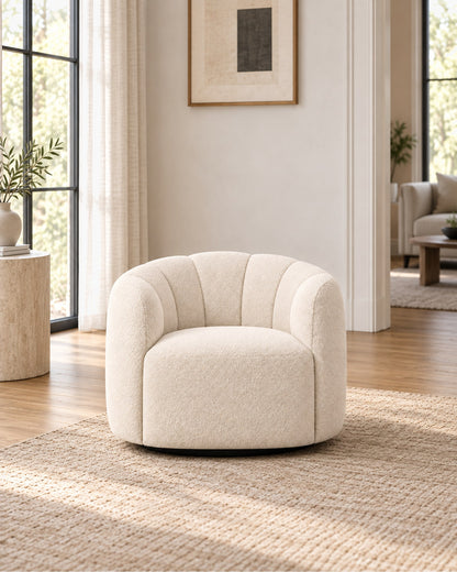 Adriana Swivel Chair in a styled setting
