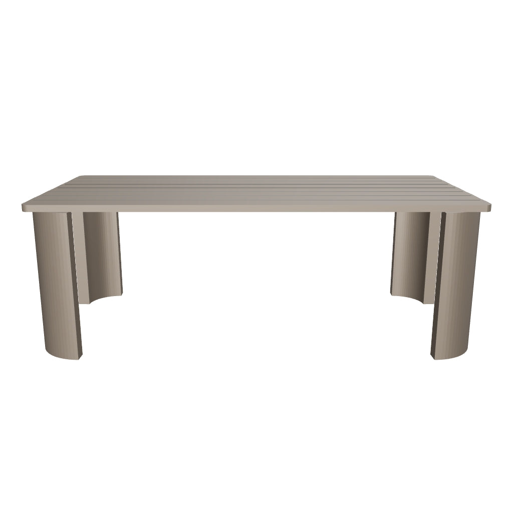 Palo Alto 3D | sku=OAC003-DTB-214 | asset=oac003-dtb-214-67aaf26e | variant=49260993741051 | Serein Dining Table in Aluminium, 214 cm